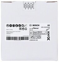 Bosch X-LOCK Fiberschleifscheibe, R574, Best for Metal, Ø115 mm, K 60, 1 Stk