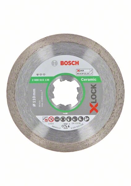 Bosch X-LOCK Diamanttrennscheibe Standard for Ceramic 110 x 22,23 x 1,6 x 7,5