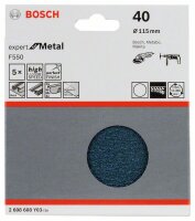 Bosch Schleifblatt F550, Expert for Metal, 115 mm, 40,...