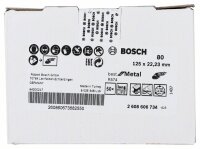 Bosch Fiberschleifscheibe R574 Best for Metal, Zirkonkorund, 125 mm, 22,23 mm, 80