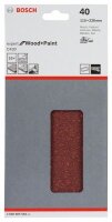 Bosch Schleifblatt C430, 115 x 230 mm, 40, 14 Löcher, 10er-Pack