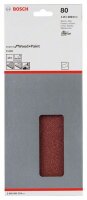 Bosch Schleifblatt C430, 115 x 280 mm, 80, ungelocht, gespannt, 10er-Pack