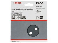 Bosch Schleifblatt F355, 125 mm, 600, 8 Löcher,...