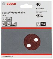 Bosch Schleifblatt C430, 115 mm, 40, 8 Löcher,...