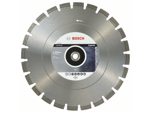 Bosch Diamanttrennscheibe Best for Asphalt, 400 x 20,00/25,40 x 3,2 x 12 mm