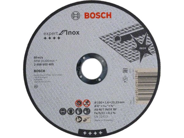 Bosch Trennscheibe gerade Expert for Inox AS 46 T INOX BF, 150 mm, 1,6 mm