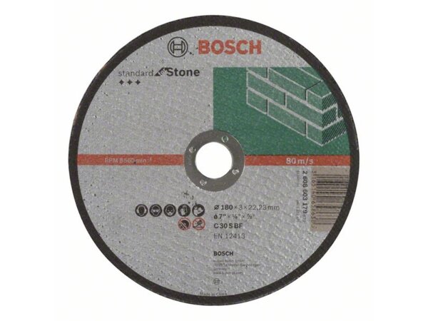 Bosch Trennscheibe gerade Standard for Stone C 30 S BF, 180 mm, 3,0 mm