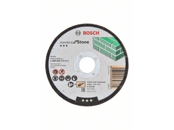 Bosch Trennscheibe gerade Standard for Stone C 30 S BF, 115 mm, 3,0 mm