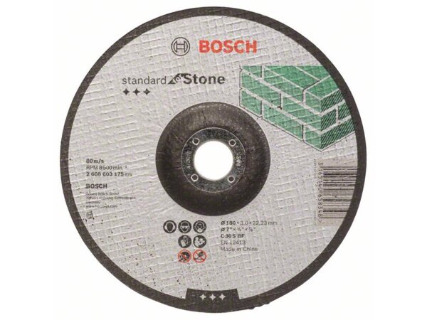 Bosch Trennscheibe gekröpft Standard for Stone C 30 S BF, 180 mm, 3,0 mm