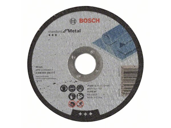 Bosch Trennscheibe gerade Standard for Metal A 30 S BF, 125 mm, 2,5 mm