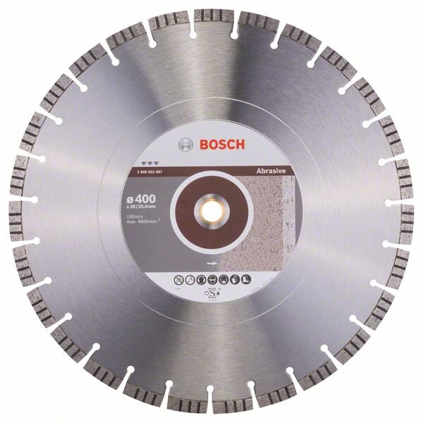 Bosch Diamanttrennscheibe Best for Abrasive, 400 x 20,00/25,40 x 3,2 x 12 mm