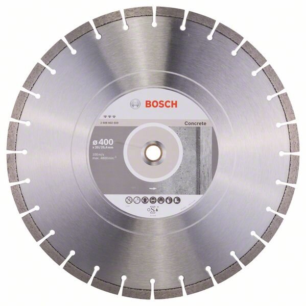 Bosch Diamanttrennscheibe Best for Concrete, 400 x 20,00/25,40 x 3,2 x 12 mm