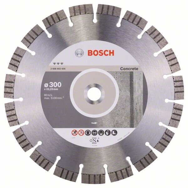 Bosch Diamanttrennscheibe Best for Concrete, 300 x 22,23 x 2,8 x 15 mm