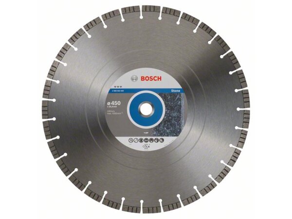 Bosch Diamanttrennscheibe Best for Stone, 450 x 25,40 x 3,8 x 12 mm