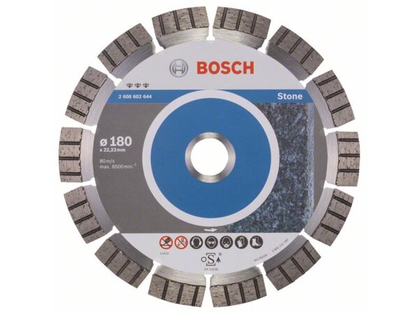 Bosch Diamanttrennscheibe Best for Stone, 180 x 22,23 x 2,4 x 12 mm