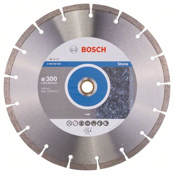 Bosch Diamanttrennscheibe Standard for Stone, 300 x 20,00/25,40 x 3,1 x 10 mm