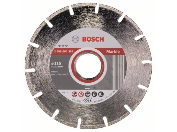 Bosch Diamanttrennscheibe Standard for Marble, 115 x 22,23 x 2,2 x 3 mm