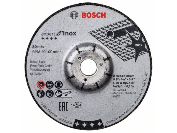 Bosch EXPERT for Inox 2 Stck. x 76 x 4 x 10 mm Schruppscheibe.