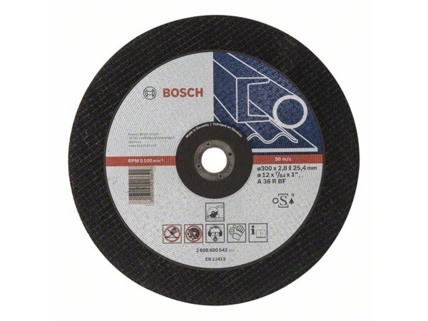 Bosch Trennscheibe gerade Expert for Metal A 36 R BF, 300 mm, 25,40 mm, 2,8 mm