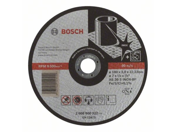 Bosch Trennscheibe gerade Expert for Inox AS 30 S INOX BF, 180 mm, 3 mm