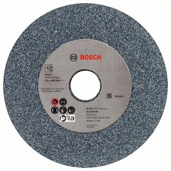 Bosch Schleifscheibe für Doppelschleifmaschine, 175 mm, 32 mm, 36