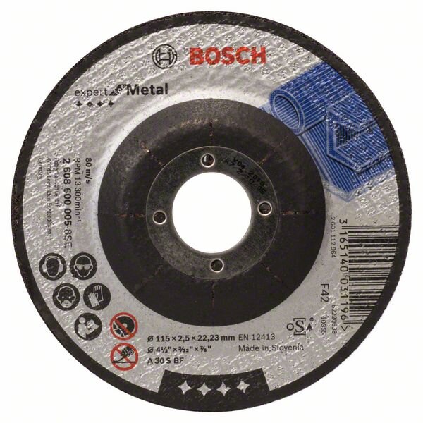 Bosch Trennscheibe gekröpft Expert for Metal A 30 S BF, 115 mm, 2,5 mm