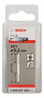 Bosch Doppelendbohrer HSS-G, 5,1 x 17 x 62 mm, 10er-Pack