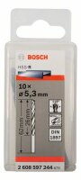 Bosch Karosseriebohrer HSS-R, DIN 1897, 5,3 x 26 x 66 mm, 10er-Pack