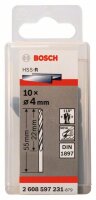 Bosch Karosseriebohrer HSS-R, DIN 1897, 4 x 22 x 55 mm, 10er-Pack