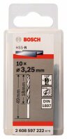 Bosch Karosseriebohrer HSS-R, DIN 1897, 3,25 x 18 x 49 mm, 10er-Pack