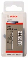 Bosch Karosseriebohrer HSS-R, DIN 1897, 3,2 x 18 x 49 mm, 10er-Pack