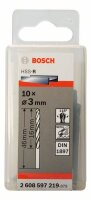 Bosch Karosseriebohrer HSS-R, DIN 1897, 3 x 16 x 46 mm, 10er-Pack