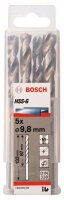 Bosch Metallbohrer HSS-G, DIN 338, Durchmesser 9,80 mm, 5er-Pack