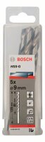 Bosch Metallbohrer HSS-G, DIN 338, Durchmesser 9,00 mm, 5er-Pack