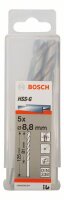 Bosch Metallbohrer HSS-G, DIN 338, Durchmesser 8,80 mm, 5er-Pack