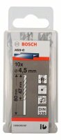 Bosch Metallbohrer HSS-G, DIN 338, Durchmesser 4,50 mm. 10er-Pack