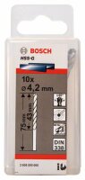 Bosch Metallbohrer HSS-G, DIN 338, Durchmesser 4,20 mm. 10er-Pack