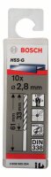 Bosch Metallbohrer HSS-G, DIN 338, Durchmesser 2,80 mm. 10er-Pack