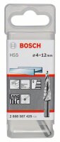 Bosch Stufenbohrer HSS, 4 - 12 mm, 6 mm, 66,5 mm, 9 Stufen