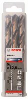 Bosch Metallbohrer HSS-Co, DIN 338, 12,5 x 101 x 151 mm, 5er-Pack