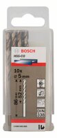 Bosch Metallbohrer HSS-Co, DIN 338, 5 x 52 x 86 mm, 10er-Pack