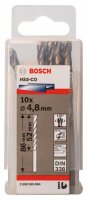 Bosch Metallbohrer HSS-Co, DIN 338, 4,8 x 52 x 86 mm, 10er-Pack