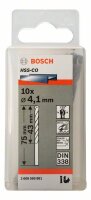 Bosch Metallbohrer HSS-Co, DIN 338, 4,1 x 43 x 75 mm, 10er-Pack