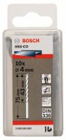 Bosch Metallbohrer HSS-Co, DIN 338, 4 x 43 x 75 mm, 10er-Pack