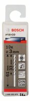 Bosch Metallbohrer HSS-Co, DIN 338, 3 x 33 x 61 mm, 10er-Pack