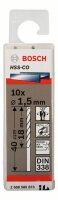 Bosch Metallbohrer HSS-Co, DIN 338, 1,5 x 18 x 40 mm, 10er-Pack