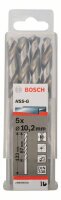 Bosch Metallbohrer HSS-G, DIN 338, 10,2 x 87 x 133 mm, 5er-Pack