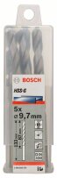 Bosch Metallbohrer HSS-G, DIN 338, 9,7 x 87 x 133 mm, 5er-Pack