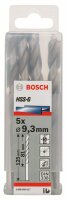 Bosch Metallbohrer HSS-G, DIN 338, 9,3 x 81 x 125 mm, 5er-Pack