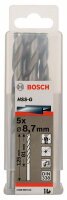 Bosch Metallbohrer HSS-G, DIN 338, 8,7 x 81 x 125 mm, 5er-Pack